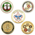 2.5" Die Struck Zinc Challenge Coin w/ 7 colors, 1 Side